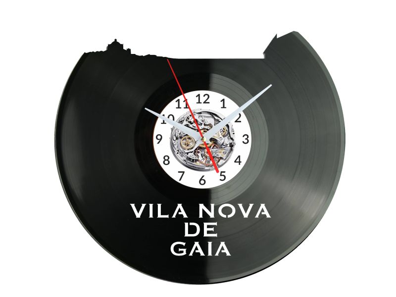 Vila Nova De Gaia Vinyl Zegar Ścienny Płyta Winylowa Nowoczesny Dekoracyjny Na Prezent Urodziny