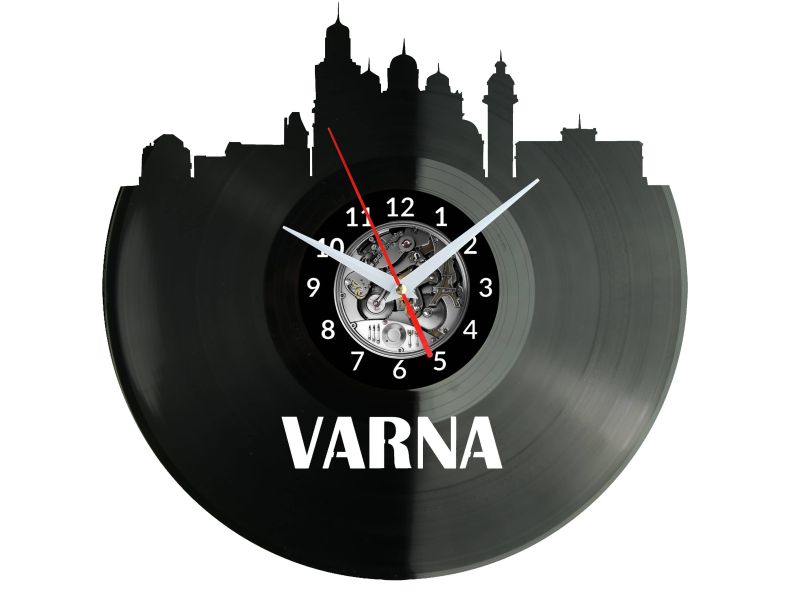 Varna Vinyl Zegar Ścienny Płyta Winylowa Nowoczesny Dekoracyjny Na Prezent Urodziny