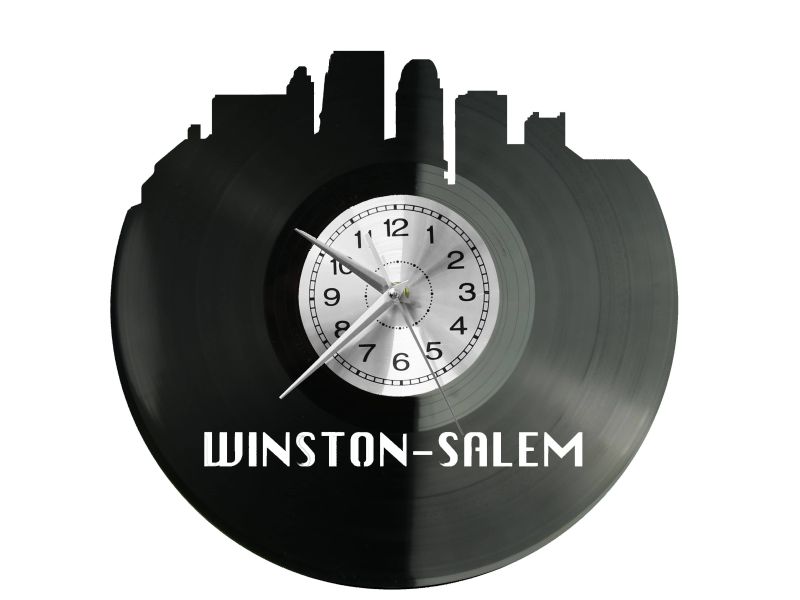 Winston Salem Vinyl Zegar Ścienny Płyta Winylowa Nowoczesny Dekoracyjny Na Prezent Urodziny