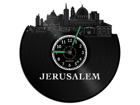 Jerusalem Vinyl Zegar Ścienny Płyta Winylowa Nowoczesny Dekoracyjny Na Prezent Urodziny