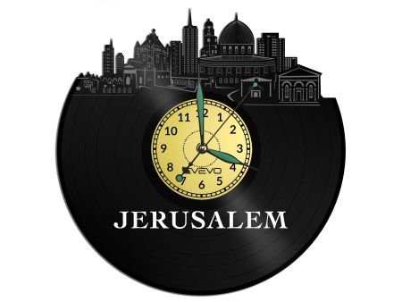 Jerusalem Vinyl Zegar Ścienny Płyta Winylowa Nowoczesny Dekoracyjny Na Prezent Urodziny