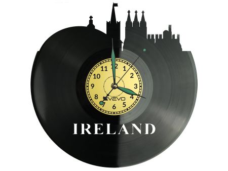 Ireland Vinyl Zegar Ścienny Płyta Winylowa Nowoczesny Dekoracyjny Na Prezent Urodziny