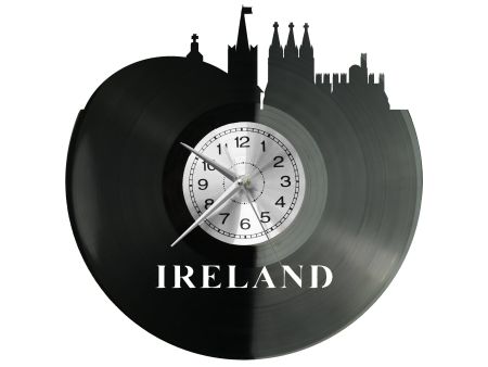 Ireland Vinyl Zegar Ścienny Płyta Winylowa Nowoczesny Dekoracyjny Na Prezent Urodziny