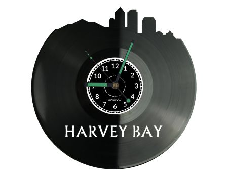 Harvey Bay Vinyl Zegar Ścienny Płyta Winylowa Nowoczesny Dekoracyjny Na Prezent Urodziny