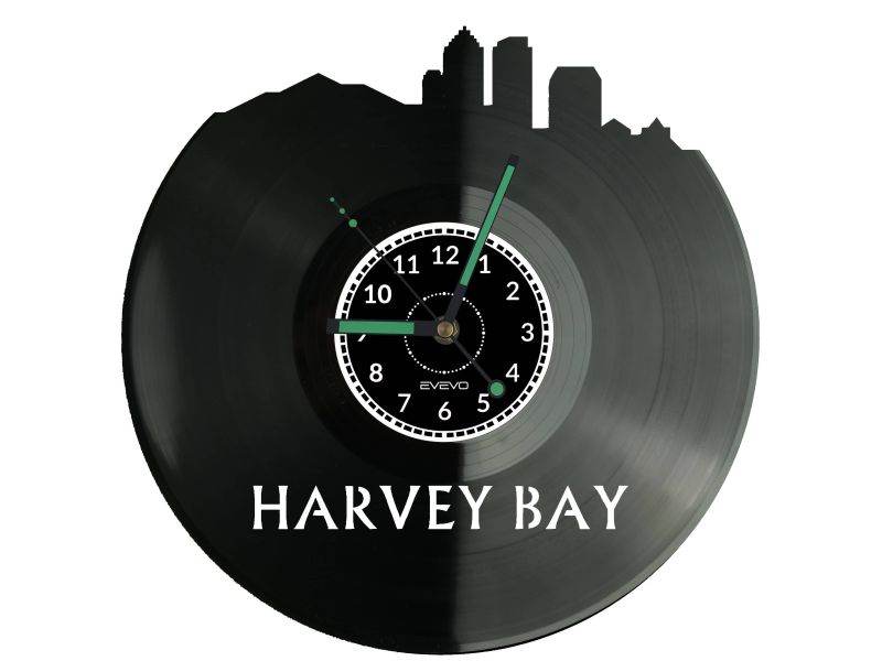 Harvey Bay Vinyl Zegar Ścienny Płyta Winylowa Nowoczesny Dekoracyjny Na Prezent Urodziny