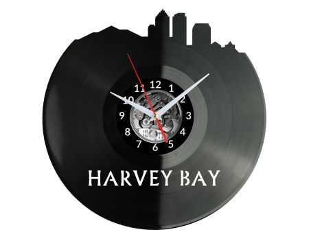 Harvey Bay Vinyl Zegar Ścienny Płyta Winylowa Nowoczesny Dekoracyjny Na Prezent Urodziny