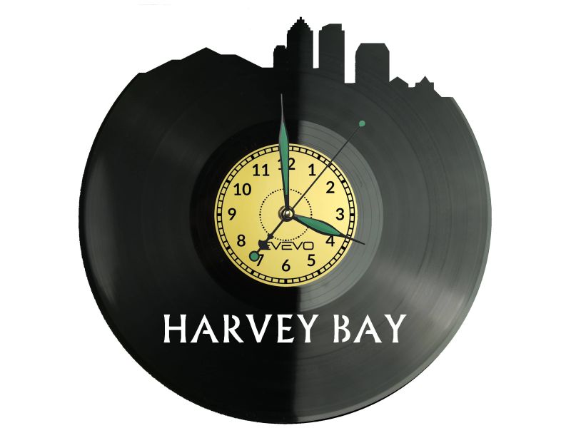 Harvey Bay Vinyl Zegar Ścienny Płyta Winylowa Nowoczesny Dekoracyjny Na Prezent Urodziny