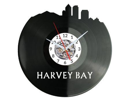 Harvey Bay Vinyl Zegar Ścienny Płyta Winylowa Nowoczesny Dekoracyjny Na Prezent Urodziny