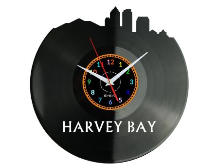 Harvey Bay Vinyl Zegar Ścienny Płyta Winylowa Nowoczesny Dekoracyjny Na Prezent Urodziny