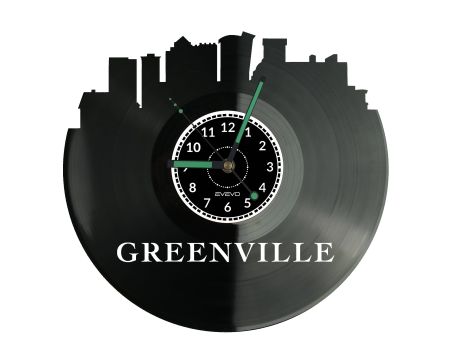 Greenvile Vinyl Zegar Ścienny Płyta Winylowa Nowoczesny Dekoracyjny Na Prezent Urodziny