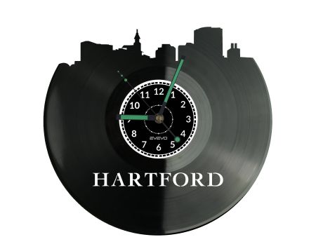 Hartford Vinyl Zegar Ścienny Płyta Winylowa Nowoczesny Dekoracyjny Na Prezent Urodziny