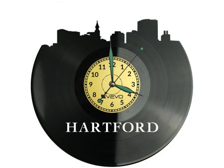 Hartford Vinyl Zegar Ścienny Płyta Winylowa Nowoczesny Dekoracyjny Na Prezent Urodziny