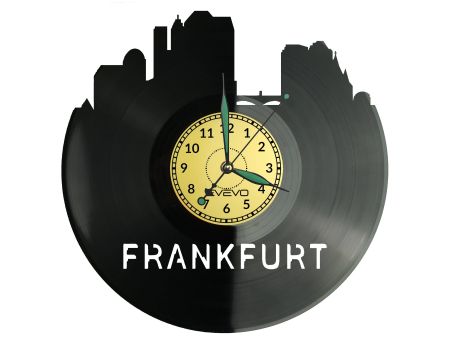 Frankfurt Vinyl Zegar Ścienny Płyta Winylowa Nowoczesny Dekoracyjny Na Prezent Urodziny