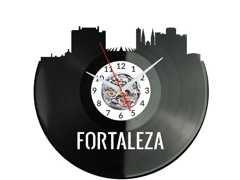 Fortaleza Vinyl Zegar Ścienny Płyta Winylowa Nowoczesny Dekoracyjny Na Prezent Urodziny