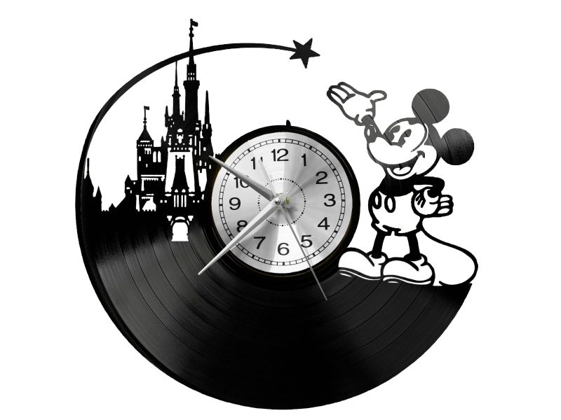 Walt Disney Vinyl Zegar Ścienny Płyta Winylowa Nowoczesny Dekoracyjny Na Prezent Urodziny