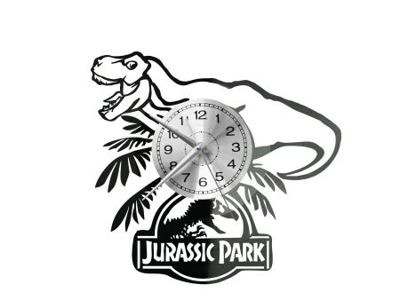 Jurassic Park Vinyl Zegar Ścienny Płyta Winylowa Nowoczesny Dekoracyjny Na Prezent Urodziny