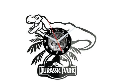 Jurassic Park Vinyl Zegar Ścienny Płyta Winylowa Nowoczesny Dekoracyjny Na Prezent Urodziny