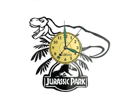 Jurassic Park Vinyl Zegar Ścienny Płyta Winylowa Nowoczesny Dekoracyjny Na Prezent Urodziny