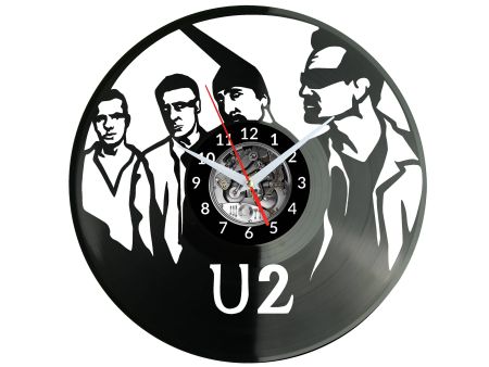 U2 Vinyl Zegar Ścienny Płyta Winylowa Nowoczesny Dekoracyjny Na Prezent Urodziny