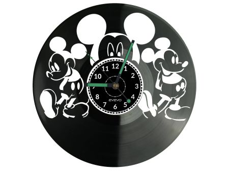 Mickey Mouse Disney Myszka Vinyl Zegar Ścienny Płyta Winylowa Nowoczesny Dekoracyjny Na Prezent Urodziny