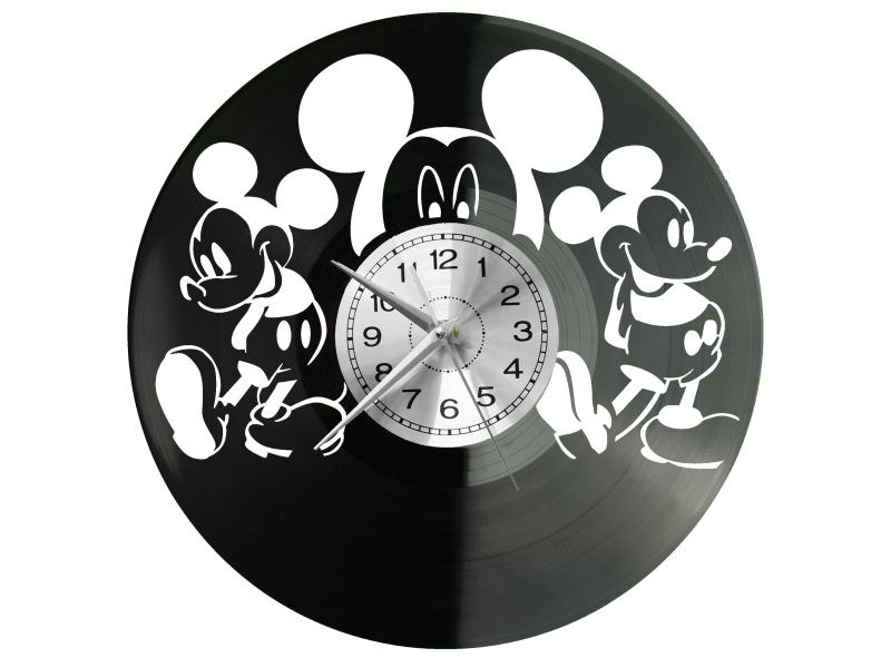 Mickey Mouse Disney Myszka Vinyl Zegar Ścienny Płyta Winylowa Nowoczesny Dekoracyjny Na Prezent Urodziny