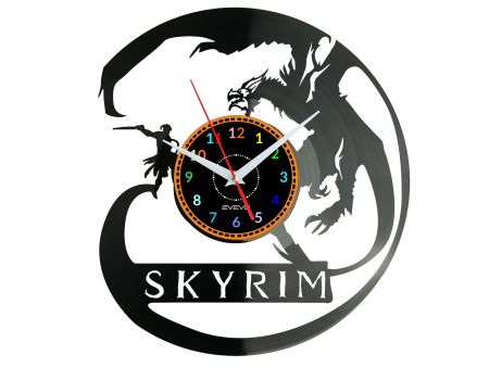 The Elder Scrolls V Skyrim Vinyl Zegar Ścienny Płyta Winylowa Nowoczesny Dekoracyjny Na Prezent Urodziny