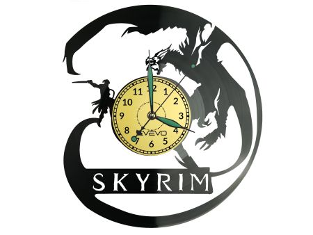 The Elder Scrolls V Skyrim Vinyl Zegar Ścienny Płyta Winylowa Nowoczesny Dekoracyjny Na Prezent Urodziny