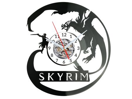 The Elder Scrolls V Skyrim Vinyl Zegar Ścienny Płyta Winylowa Nowoczesny Dekoracyjny Na Prezent Urodziny