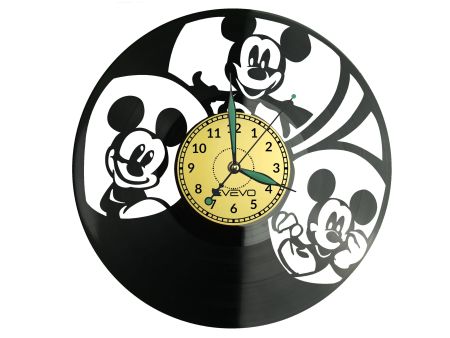 Mickey Mouse Myszka Vinyl Zegar Ścienny Płyta Winylowa Nowoczesny Dekoracyjny Na Prezent Urodziny