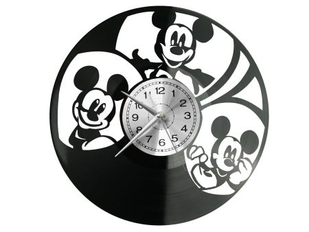 Mickey Mouse Myszka Vinyl Zegar Ścienny Płyta Winylowa Nowoczesny Dekoracyjny Na Prezent Urodziny