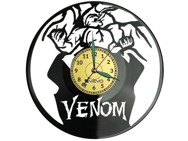 Venom Vinyl Zegar Ścienny Płyta Winylowa Nowoczesny Dekoracyjny Na Prezent Urodziny