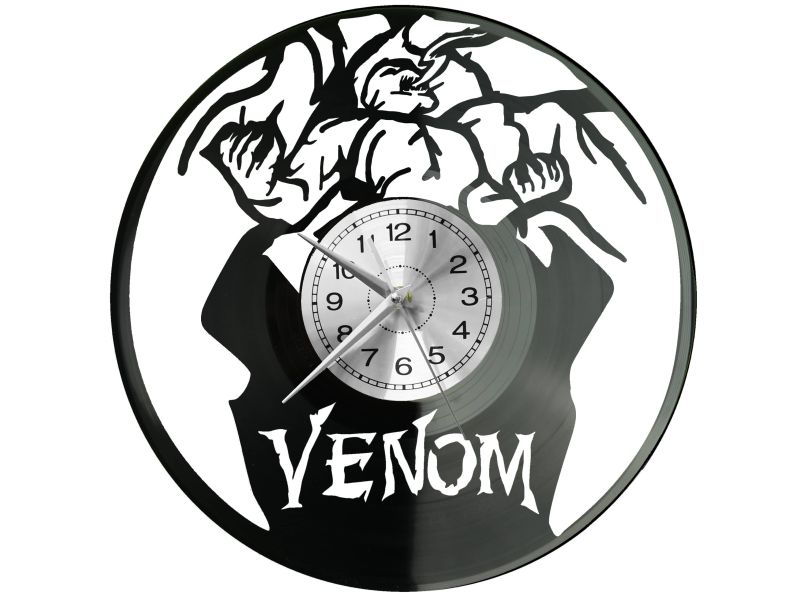 Venom Vinyl Zegar Ścienny Płyta Winylowa Nowoczesny Dekoracyjny Na Prezent Urodziny