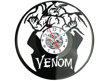 Venom Vinyl Zegar Ścienny Płyta Winylowa Nowoczesny Dekoracyjny Na Prezent Urodziny