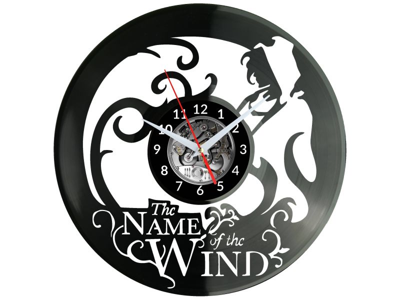 The Name of the Wind Vinyl Zegar Ścienny Płyta Winylowa Nowoczesny Dekoracyjny Na Prezent Urodziny