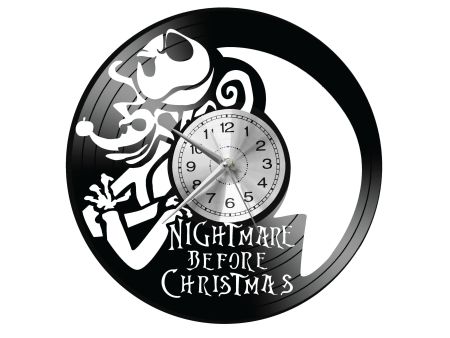 Nightmare Before Christmas Vinyl Zegar Ścienny Płyta Winylowa Nowoczesny Dekoracyjny Na Prezent Urodziny