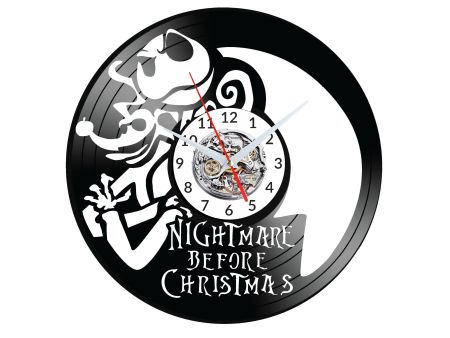 Nightmare Before Christmas Vinyl Zegar Ścienny Płyta Winylowa Nowoczesny Dekoracyjny Na Prezent Urodziny