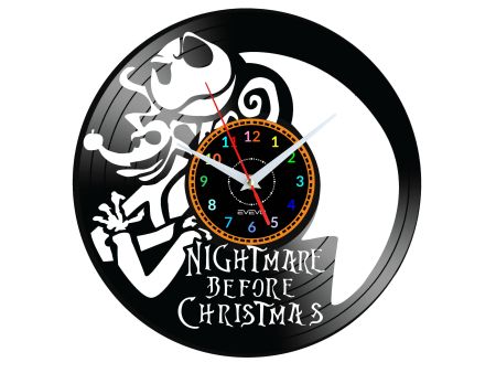 Nightmare Before Christmas Vinyl Zegar Ścienny Płyta Winylowa Nowoczesny Dekoracyjny Na Prezent Urodziny