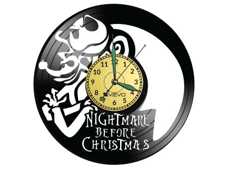 Nightmare Before Christmas Vinyl Zegar Ścienny Płyta Winylowa Nowoczesny Dekoracyjny Na Prezent Urodziny