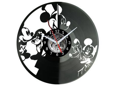 Mickey Mouse Myszka Vinyl Zegar Ścienny Płyta Winylowa Nowoczesny Dekoracyjny Na Prezent Urodziny