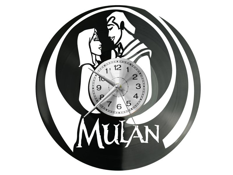 Mulan Vinyl Zegar Ścienny Płyta Winylowa Nowoczesny Dekoracyjny Na Prezent Urodziny