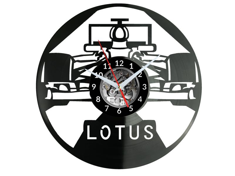 Lotus Formula 1 Vinyl Zegar Ścienny Płyta Winylowa Nowoczesny Dekoracyjny Na Prezent Urodziny