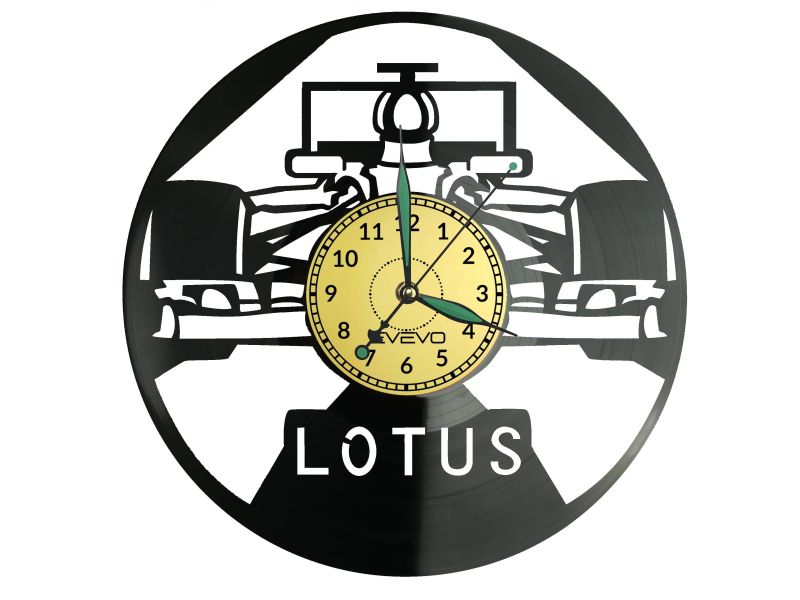 Lotus Formula 1 Vinyl Zegar Ścienny Płyta Winylowa Nowoczesny Dekoracyjny Na Prezent Urodziny