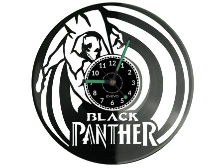 Black Panther Vinyl Zegar Ścienny Płyta Winylowa Nowoczesny Dekoracyjny Na Prezent Urodziny