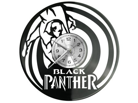 Black Panther Vinyl Zegar Ścienny Płyta Winylowa Nowoczesny Dekoracyjny Na Prezent Urodziny