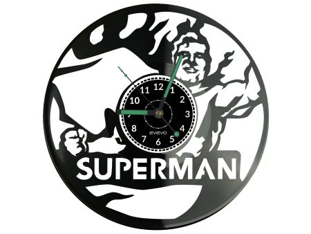 Superman Vinyl Zegar Ścienny Płyta Winylowa Nowoczesny Dekoracyjny Na Prezent Urodziny