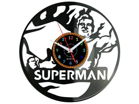 Superman Vinyl Zegar Ścienny Płyta Winylowa Nowoczesny Dekoracyjny Na Prezent Urodziny