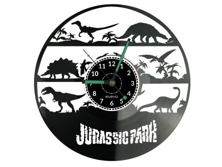 Jurassic Park Vinyl Zegar Ścienny Płyta Winylowa Nowoczesny Dekoracyjny Na Prezent Urodziny