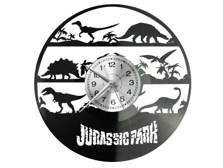 Jurassic Park Vinyl Zegar Ścienny Płyta Winylowa Nowoczesny Dekoracyjny Na Prezent Urodziny