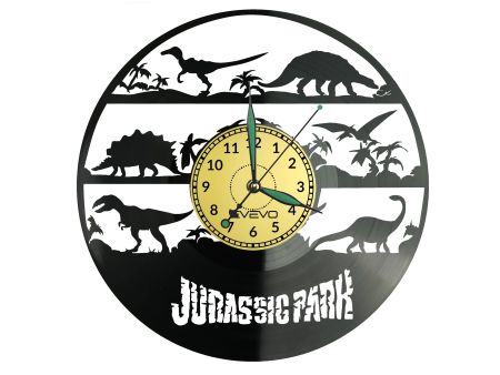 Jurassic Park Vinyl Zegar Ścienny Płyta Winylowa Nowoczesny Dekoracyjny Na Prezent Urodziny