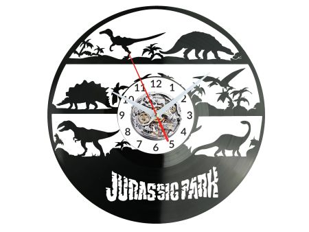 Jurassic Park Vinyl Zegar Ścienny Płyta Winylowa Nowoczesny Dekoracyjny Na Prezent Urodziny